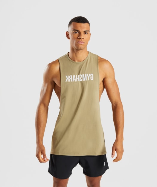 Gymshark Reverse Tank - Light Khaki