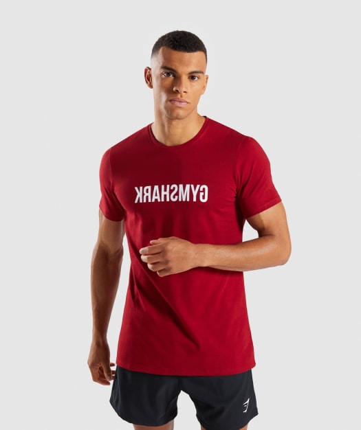 Gymshark Reverse T-Shirt - Full Red