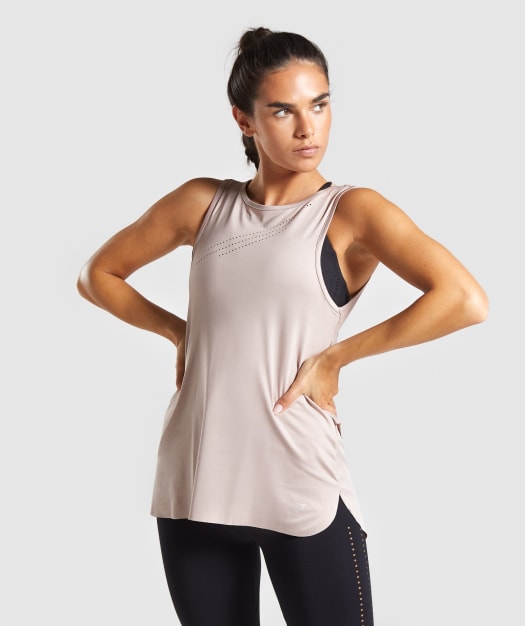 Gymshark Laser Cut Tank - Taupe