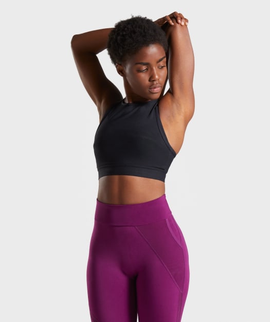 Gymshark Mesh Layer Sports Bra - Black