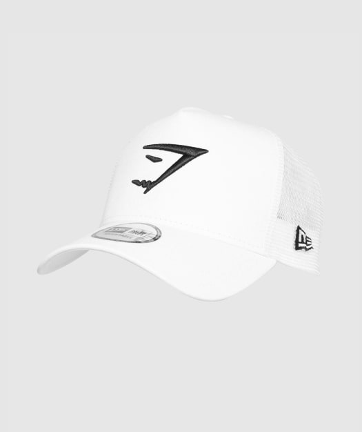Gymshark New Era Mesh Trucker - White/Black