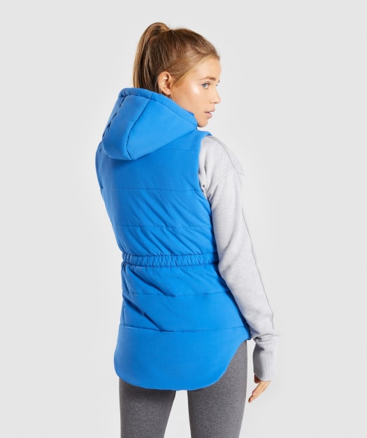Gymshark Primary Puffer Gilet - Pop Blue