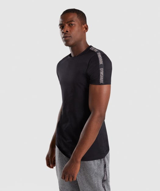 Gymshark Taped T-Shirt - Black