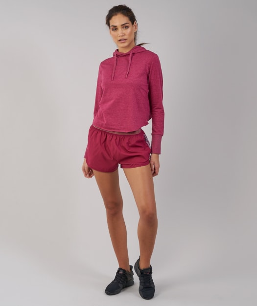 Gymshark Cross Back Hoodie - Beet Marl