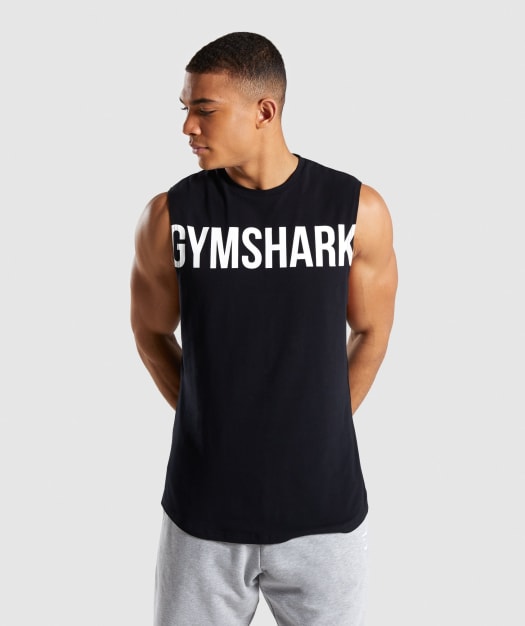 Gymshark Bold Graphic Drop Armhole Tank - Black