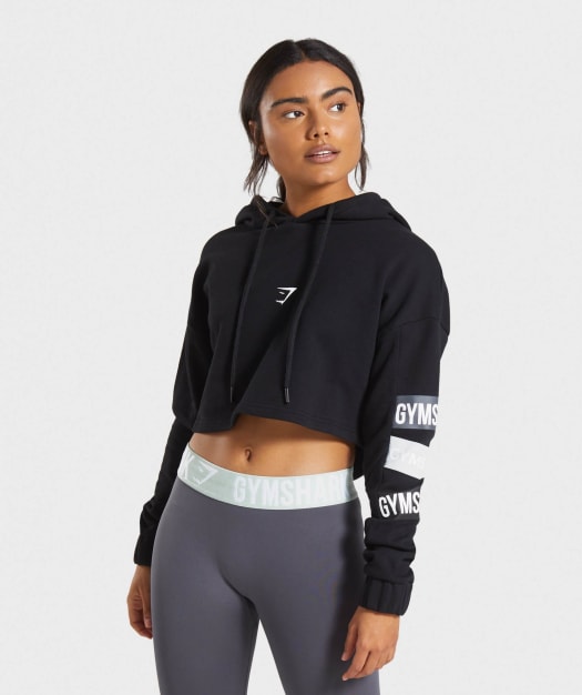 Gymshark Branded Hoodie - Black