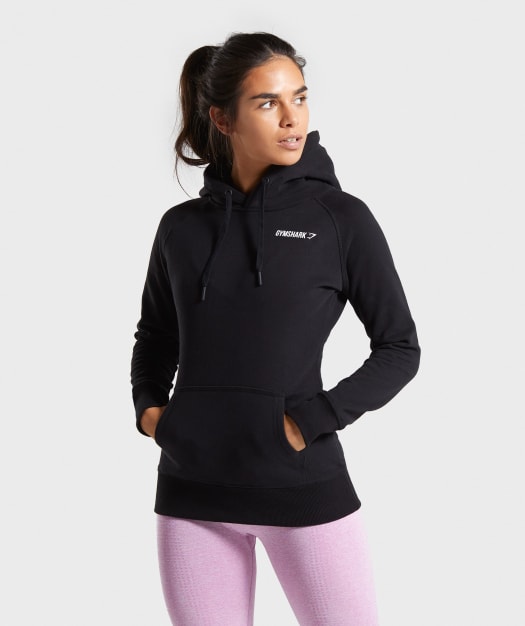 Gymshark Women's Crest Hoodie - Black
