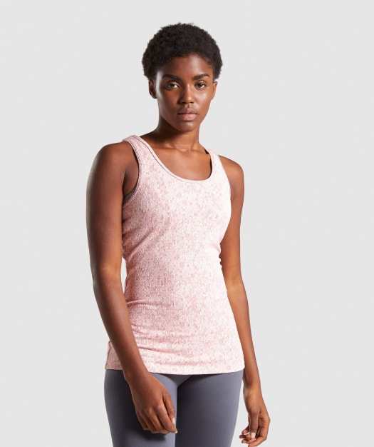 Gymshark Fleur Texture Vest - Brick Red