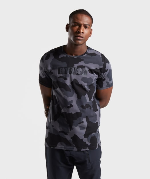 Gymshark Camo T-Shirt - Black