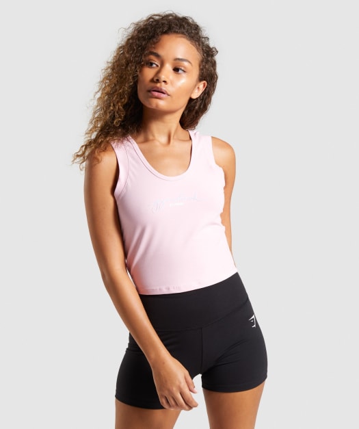 Gymshark Signature Crop Top - Pink