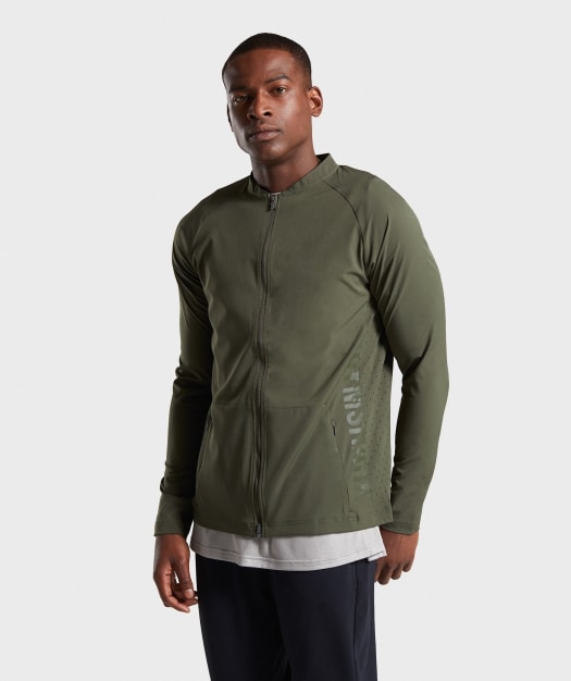 Gymshark Shadow Bomber Jacket - Dark Green