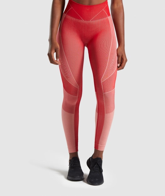 Gymshark Turbo Seamless Leggings - Brick Red