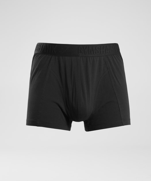 Gymshark Debossed Logo Trunks 2pk - Black