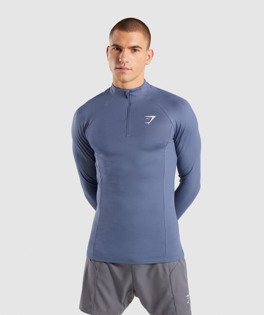 Gymshark Advanced 1/4 Zip Pullover - Aegean Blue
