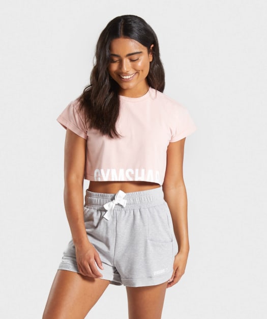 Gymshark Fraction Crop Top - Pink