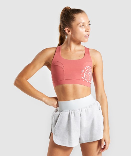 Gymshark Legacy Fitness Bralette - Brick Red