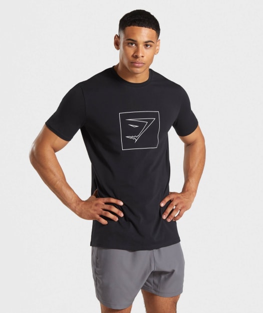 Gymshark Outline T-Shirt - Black