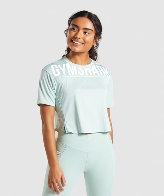 Gymshark Recess Crop Top - Light Green