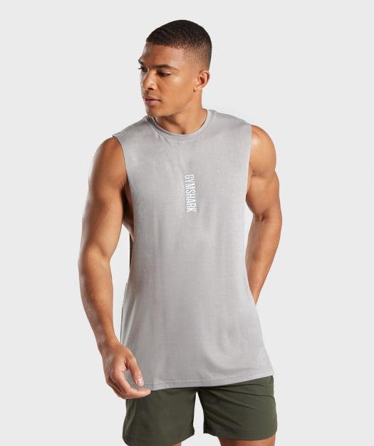 Gymshark Shadow Drop Armhole Tank - Grey