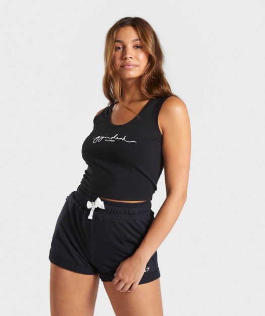 Gymshark Signature Crop Top - Black
