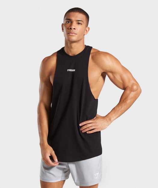 Gymshark TPT Cutaway Drop Arm Tank - Black