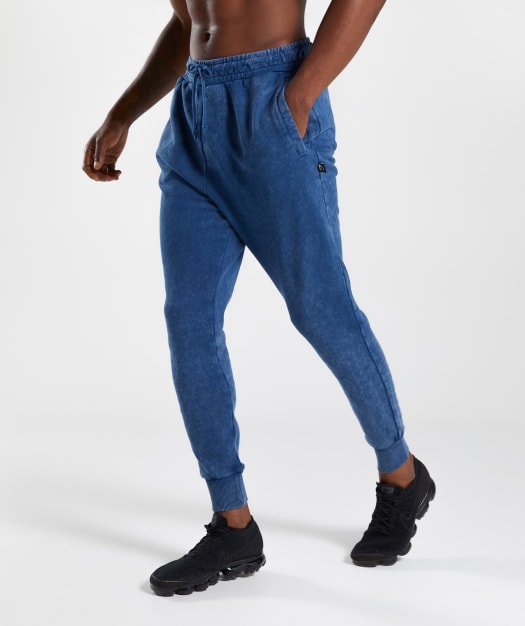 Gymshark Acid Wash Bottoms - Sapphire Blue
