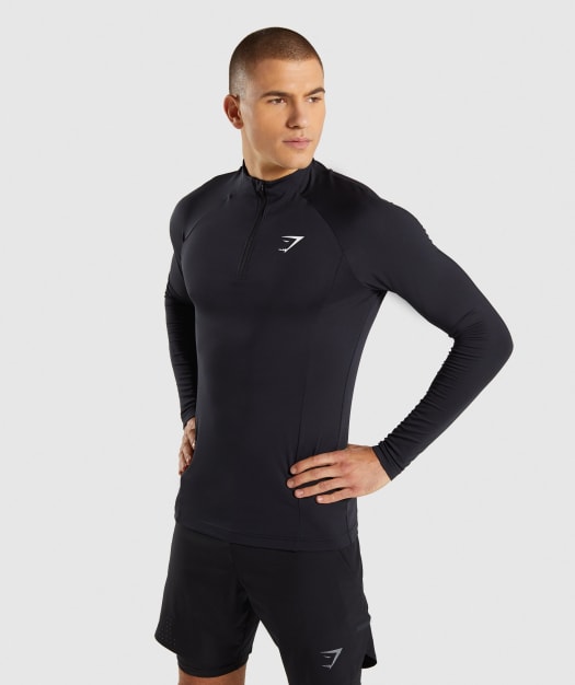 Gymshark Advanced 1/4 Zip Pullover - Black