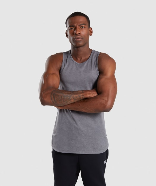 Gymshark Breathe Tank - Smokey Grey Marl