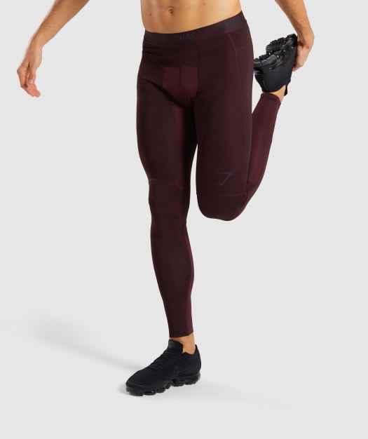 Gymshark Element+ Baselayer Leggings - Ox Red Marl