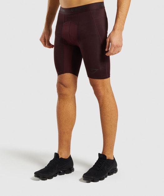 Gymshark Element+ Baselayer Shorts - Ox Red Marl