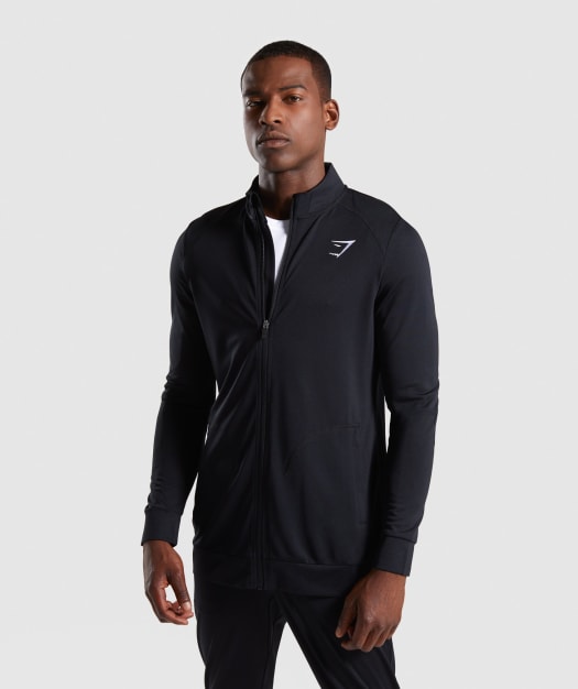 Gymshark Flatlock Track Top - Black
