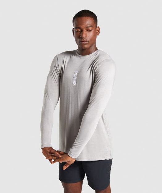 Gymshark Shadow Long Sleeve T-Shirt - Grey