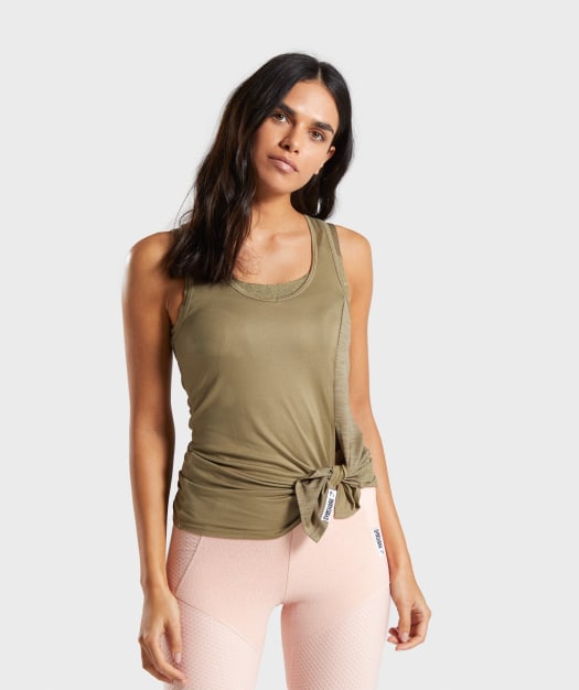 Gymshark True Texture Vest - Washed Khaki