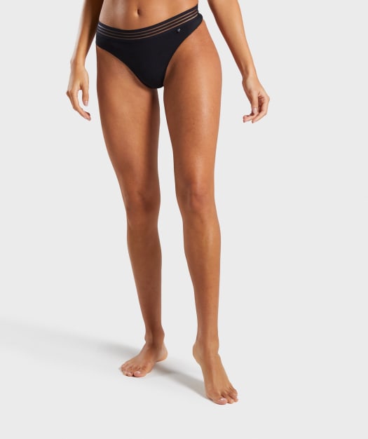Gymshark Jersey Thong - Black