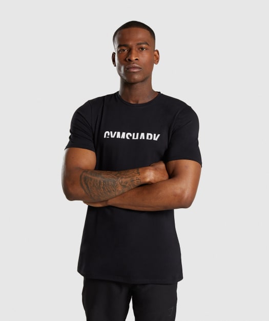 Gymshark Divide T-Shirt - Black
