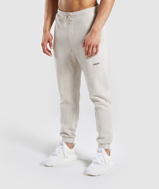 Gymshark Laundered Joggers - Chalk Grey