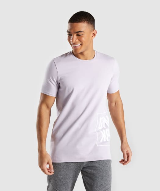 Gymshark Mirror T-Shirt - Purple Chalk
