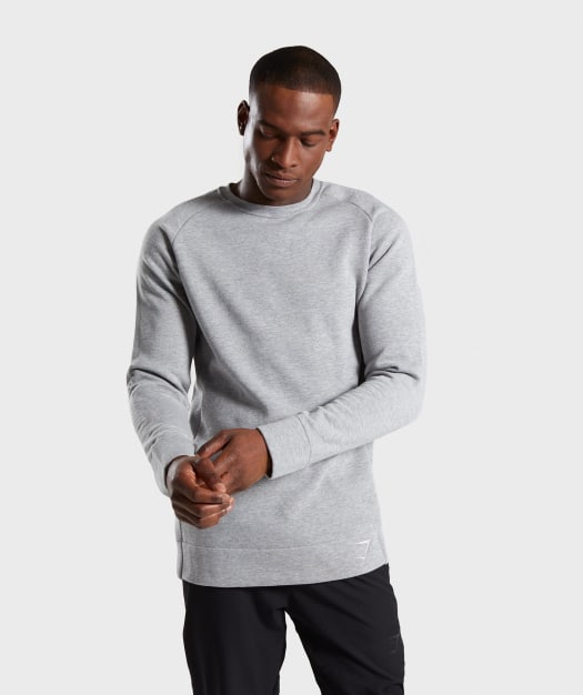 Gymshark Oversized Sweater - Light Grey Marl