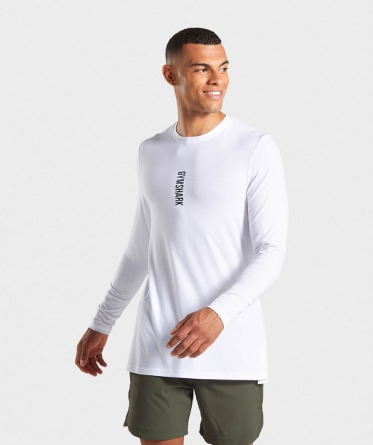 Gymshark Shadow Long Sleeve T-Shirt - White