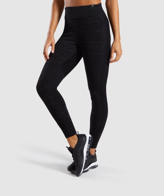 Gymshark Time Out Knit Joggers - Black Marl