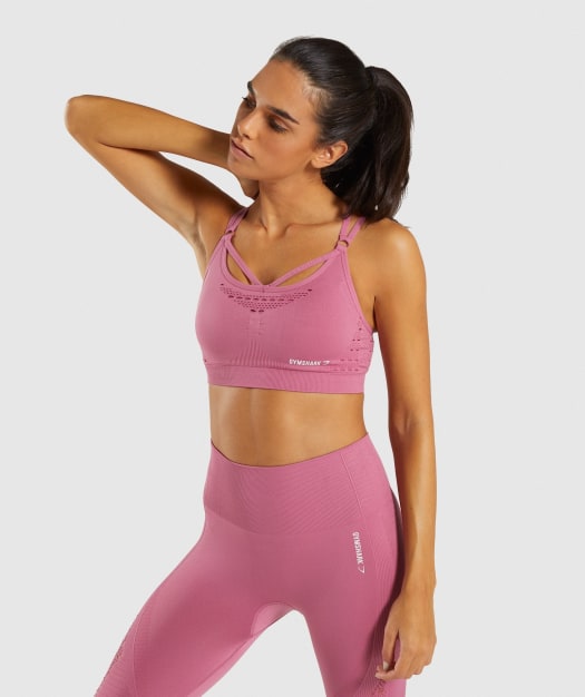 Gymshark Energy+ Seamless Sports Bra - Dusky Pink