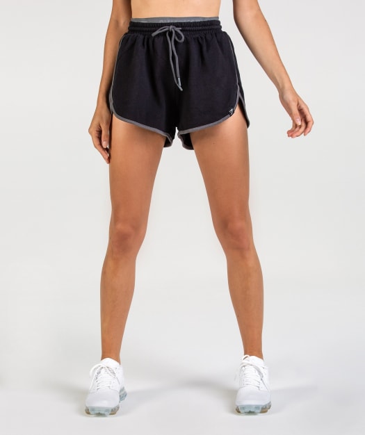 Gymshark Heather Dual Band Shorts - Black