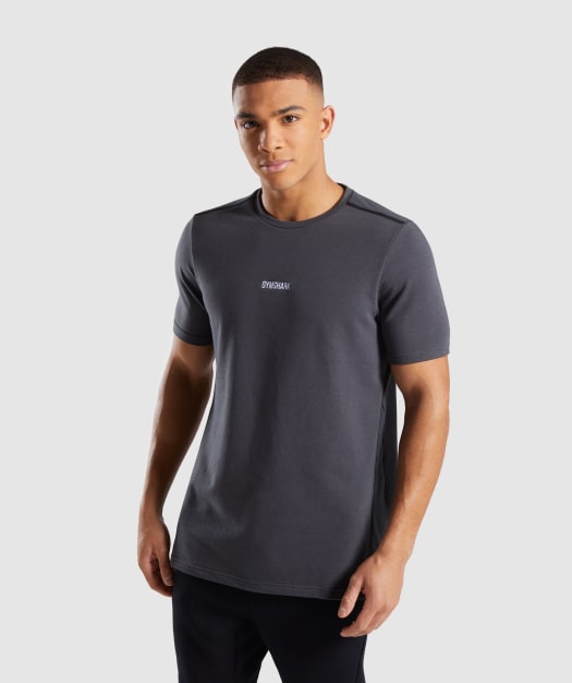 Gymshark Jacquard Back T-Shirt - Charcoal Marl