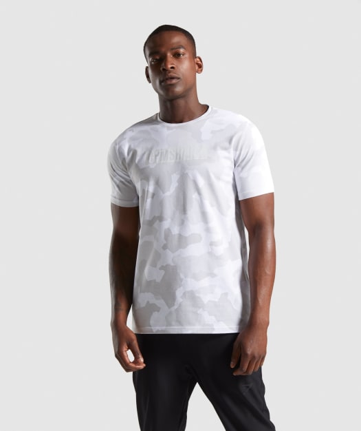Gymshark Camo T-Shirt - White