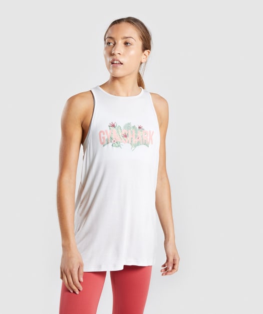 Gymshark Relaxed Graphic Vest - Light Grey