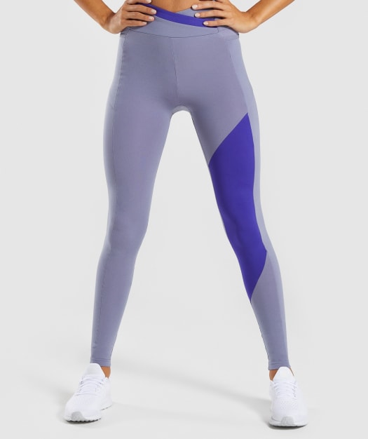 Gymshark Asymmetric Leggings - Steel Blue/Indigo