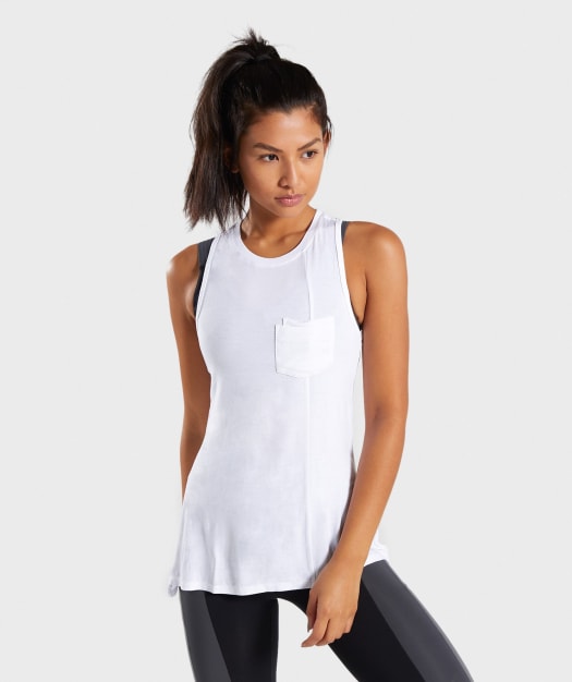 Gymshark Block Vest - White