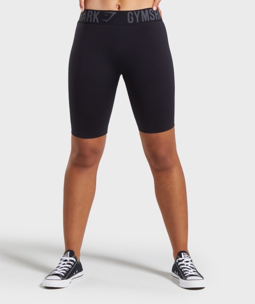 Gymshark Fit Cycling Shorts - Black/Black