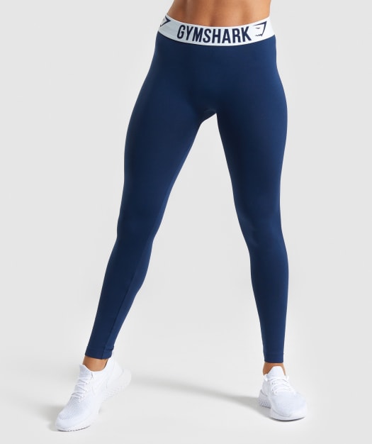 Gymshark Fit Leggings - Sapphire Blue/Ice Blue
