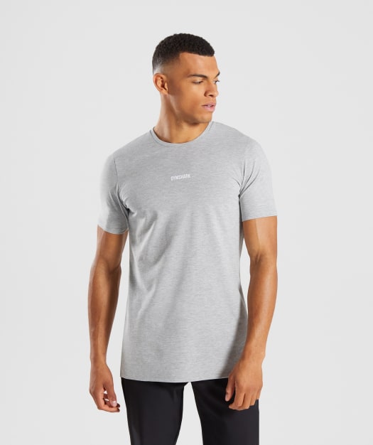Gymshark Geo T-Shirt - Light Grey Marl